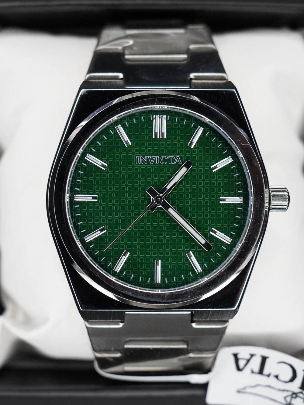 Invicta 69405 Quartz Green Textured Dial Stainless Steel Men's Watch